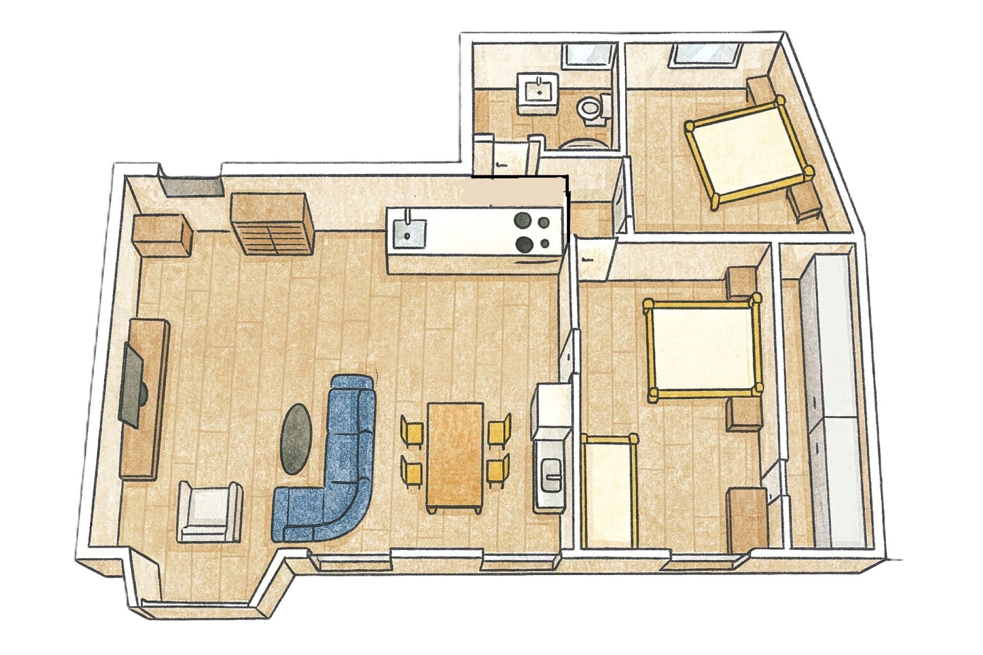 luxusní apartmán Nebespán půdorys